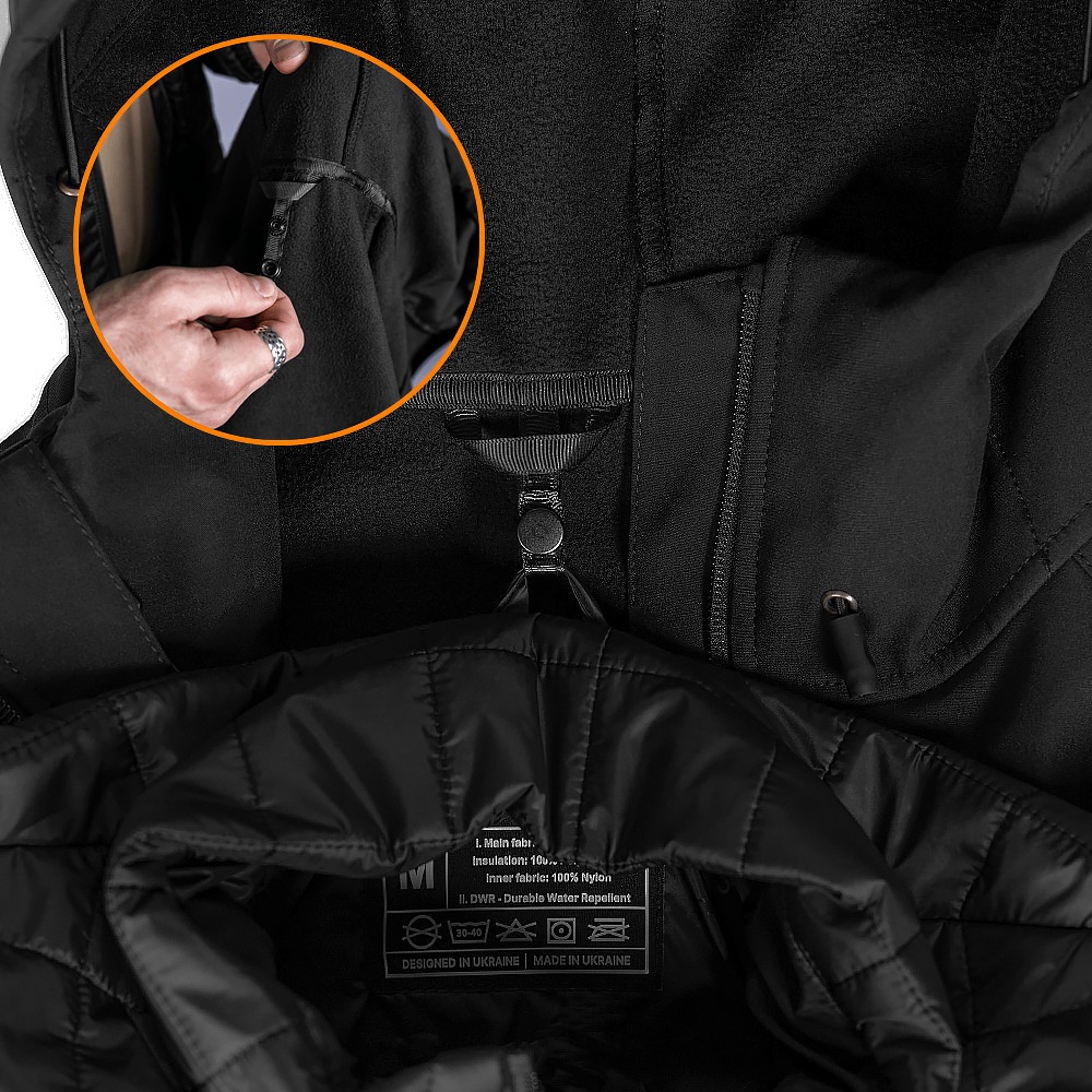 Комплект 2в1 Куртка SoftShell з підстібкою Чорний