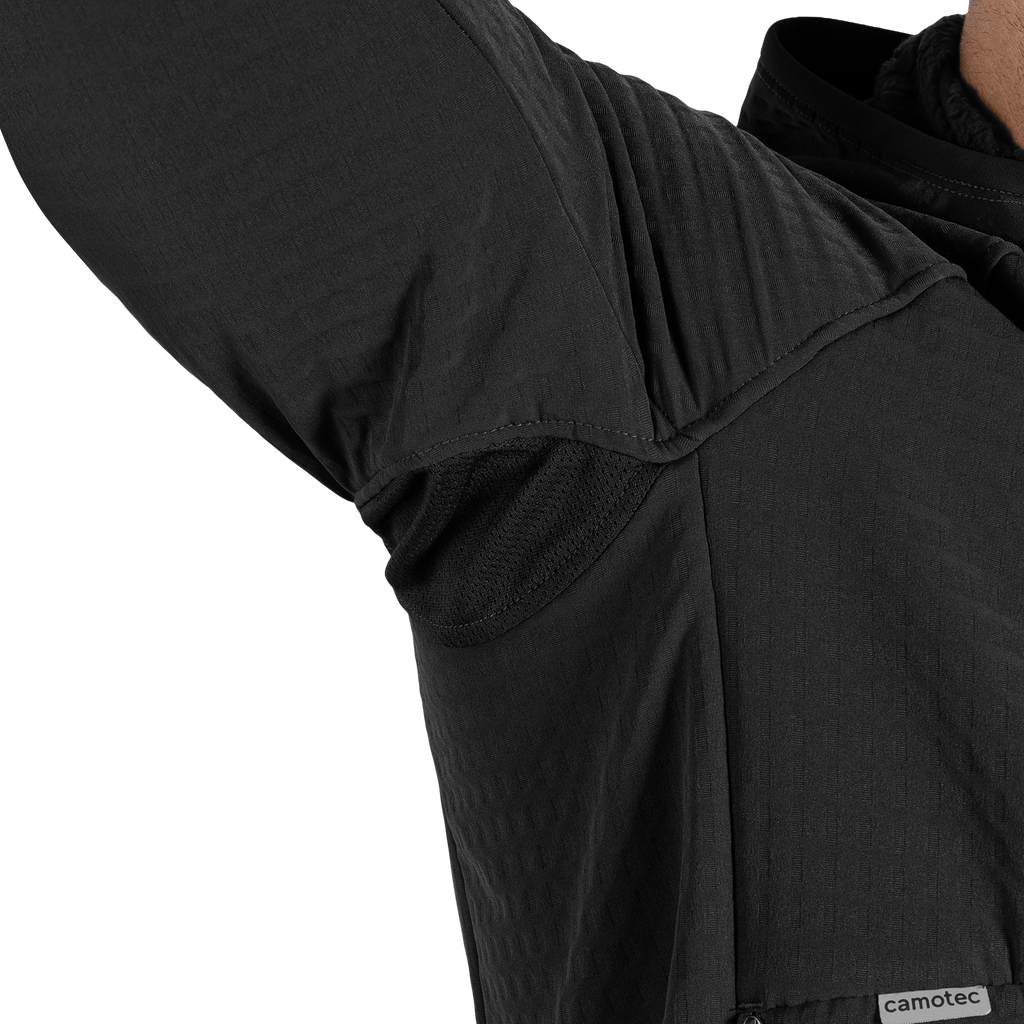 Jacket Plast Hood Gridshell Black (New)