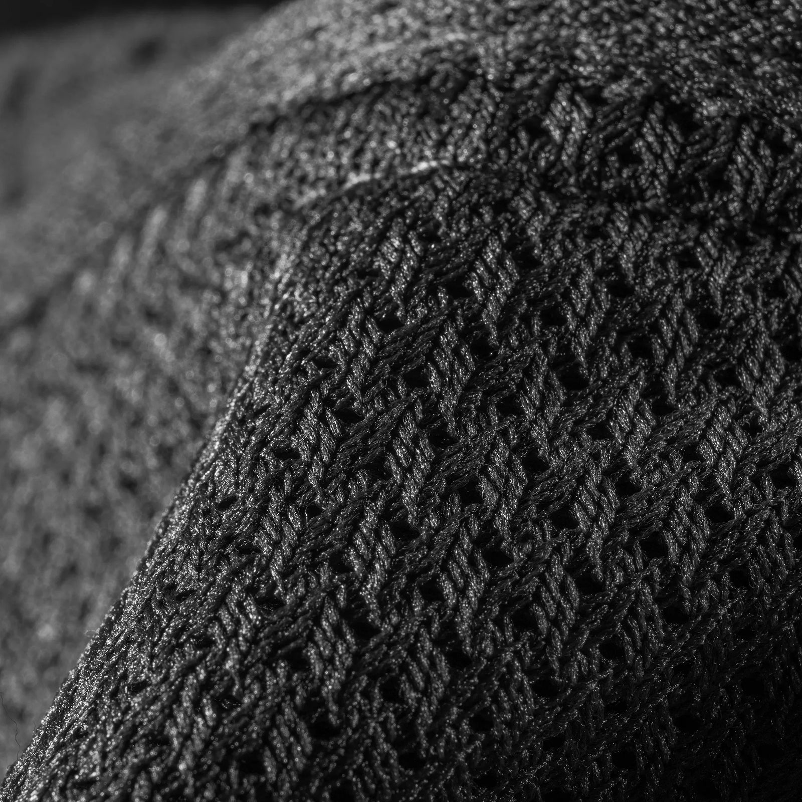 Lightweight TechGrid Hooded Fleece Jacket Black