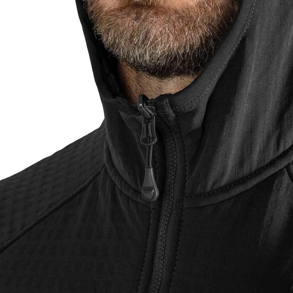 Jacket Plast Hood Gridshell Black (New)