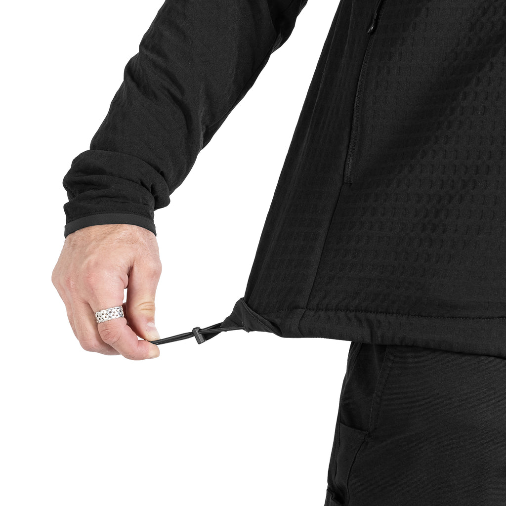 Jacket Plast Hood Gridshell Black (New)
