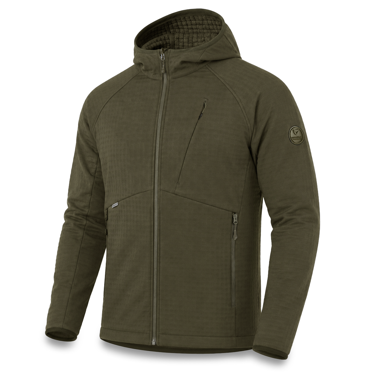 Jacket Plast Hood Gridshell Olive