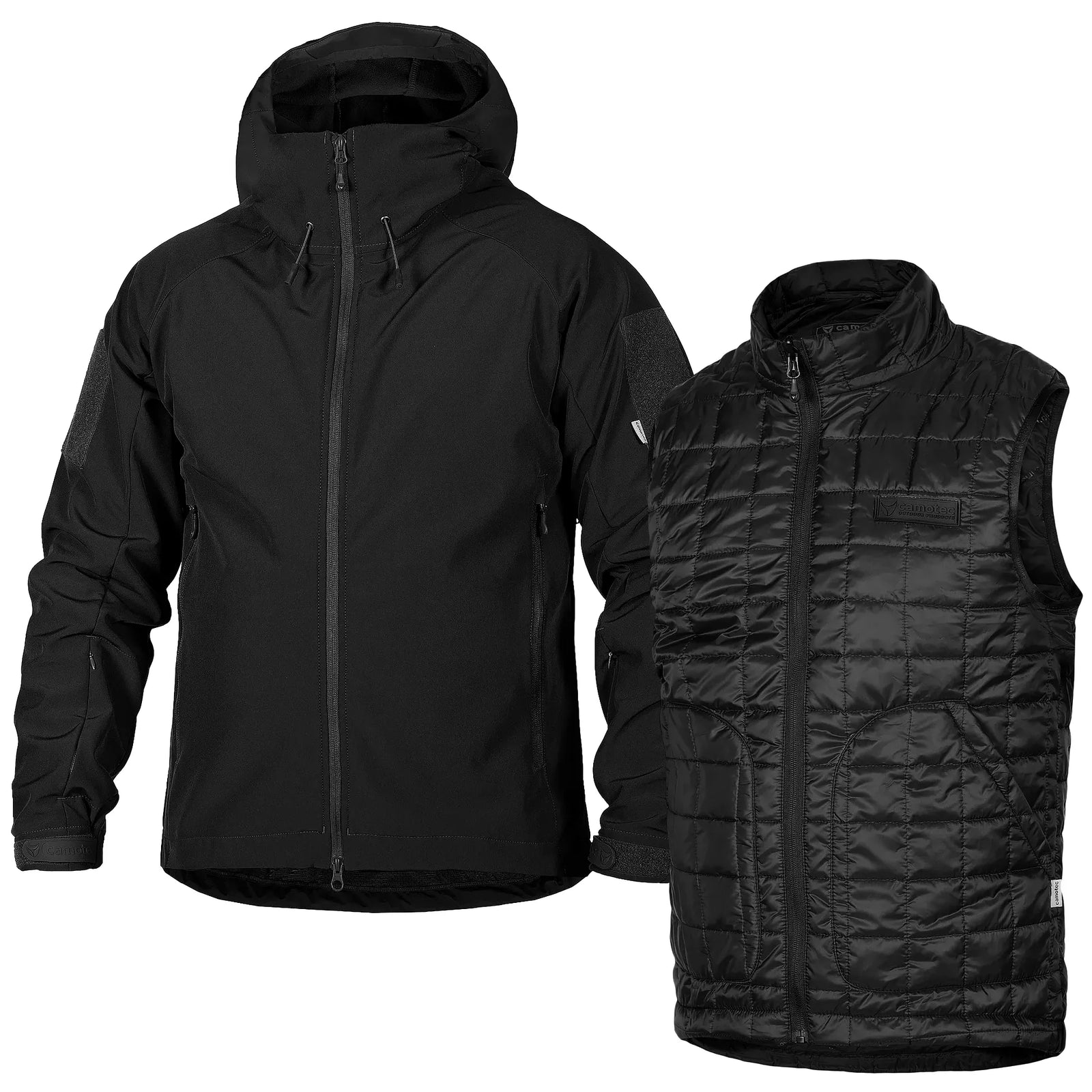2-in-1 Set SoftShell Jacket with Vest Black