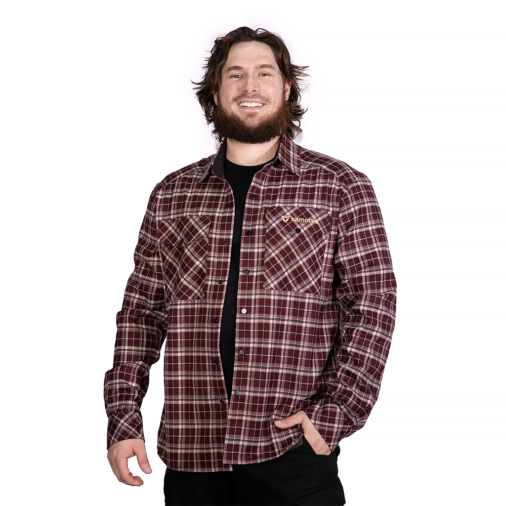 “Bureviy” Shirt Burgundy Check