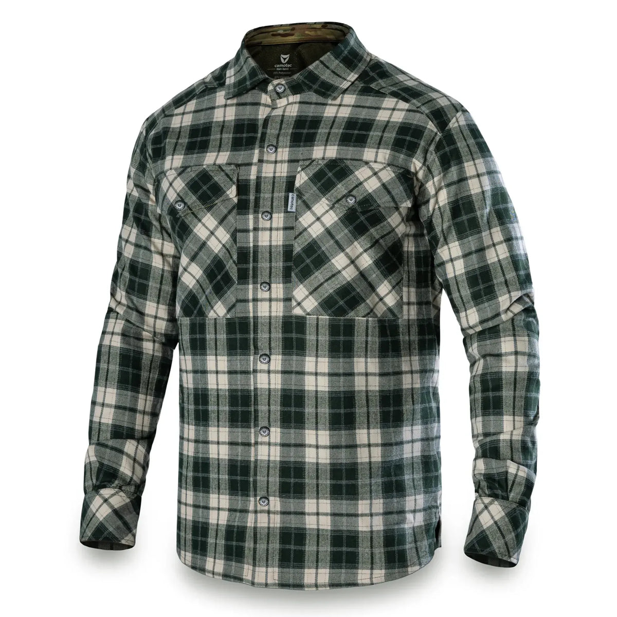 "Bureviy" Shirt Olive/White