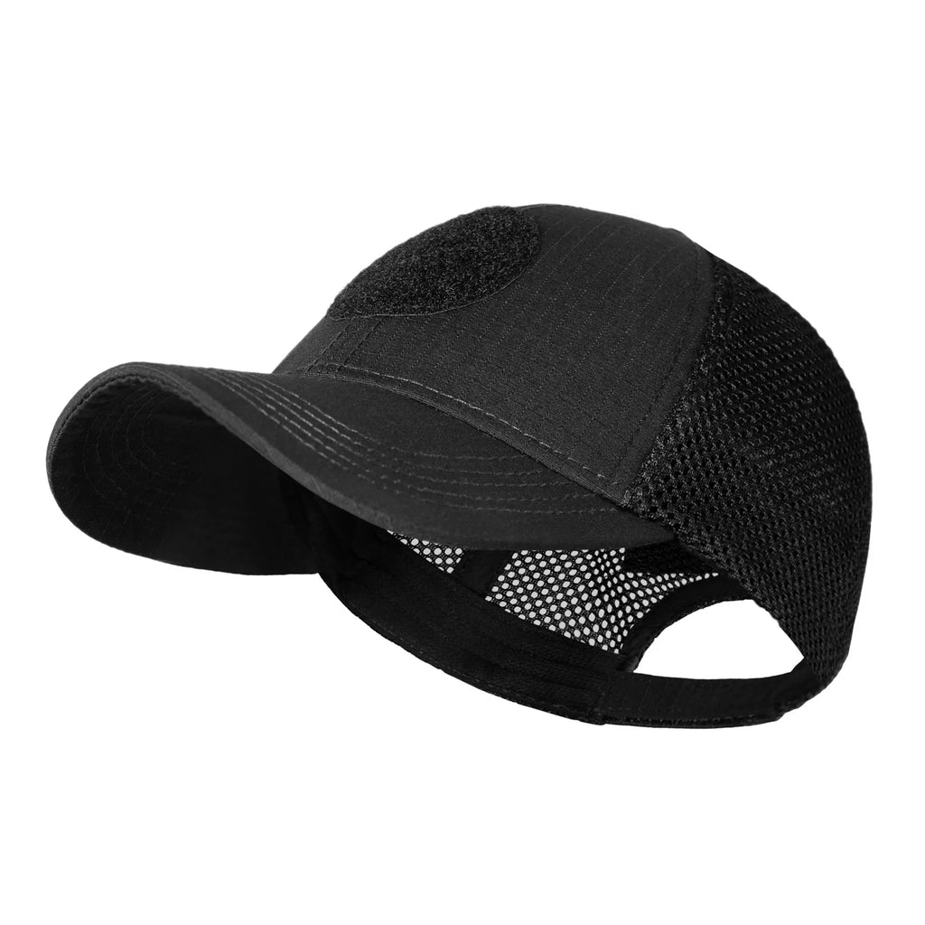 NPU Mesh Rip-Stop Stretch Cap Black