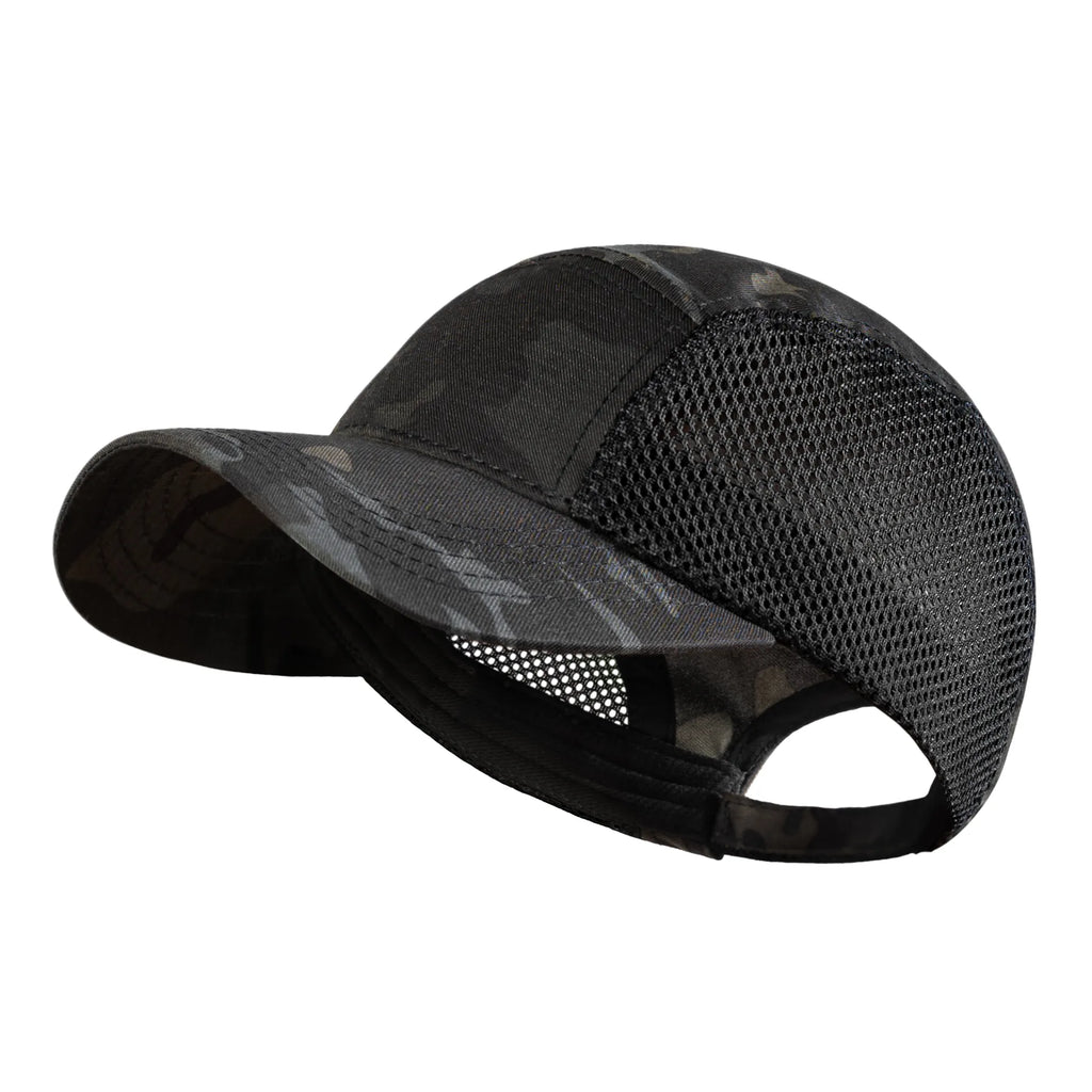 5-Panel Mesh Twill Black Multicam Baseball Cap