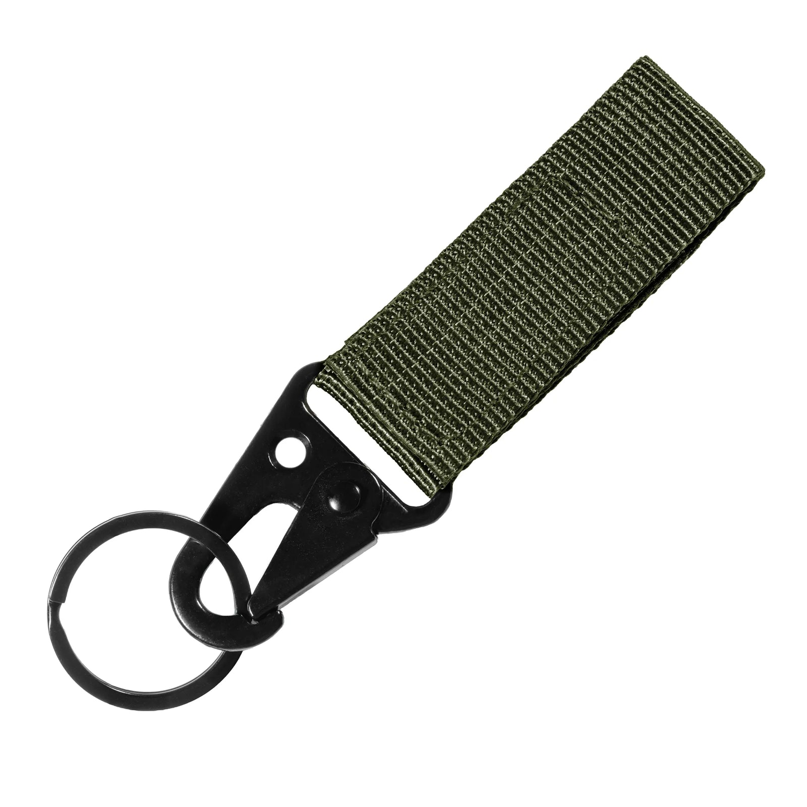 Carabiner with Loop and Ring Olive