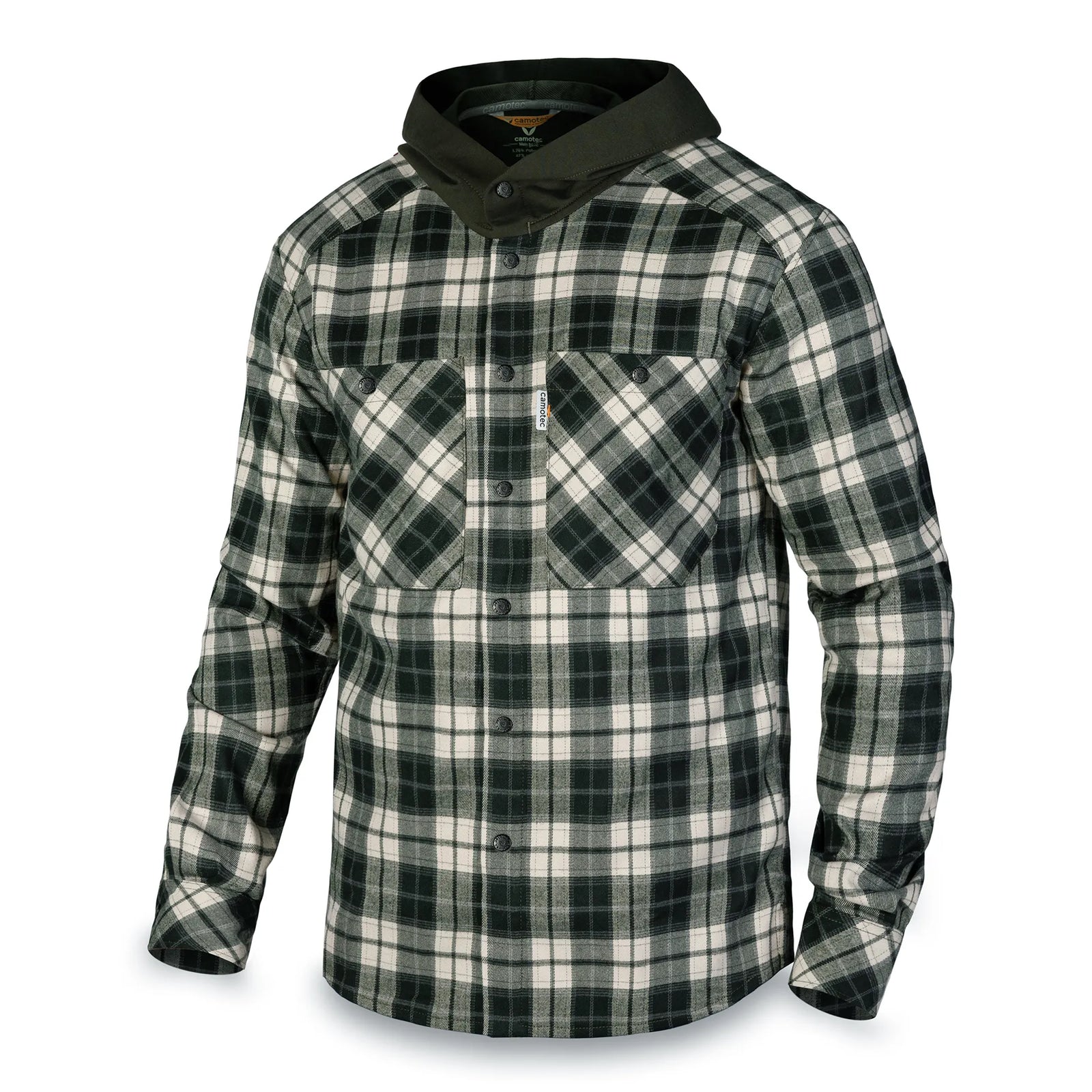 Hoodie "Vector" Olive/White