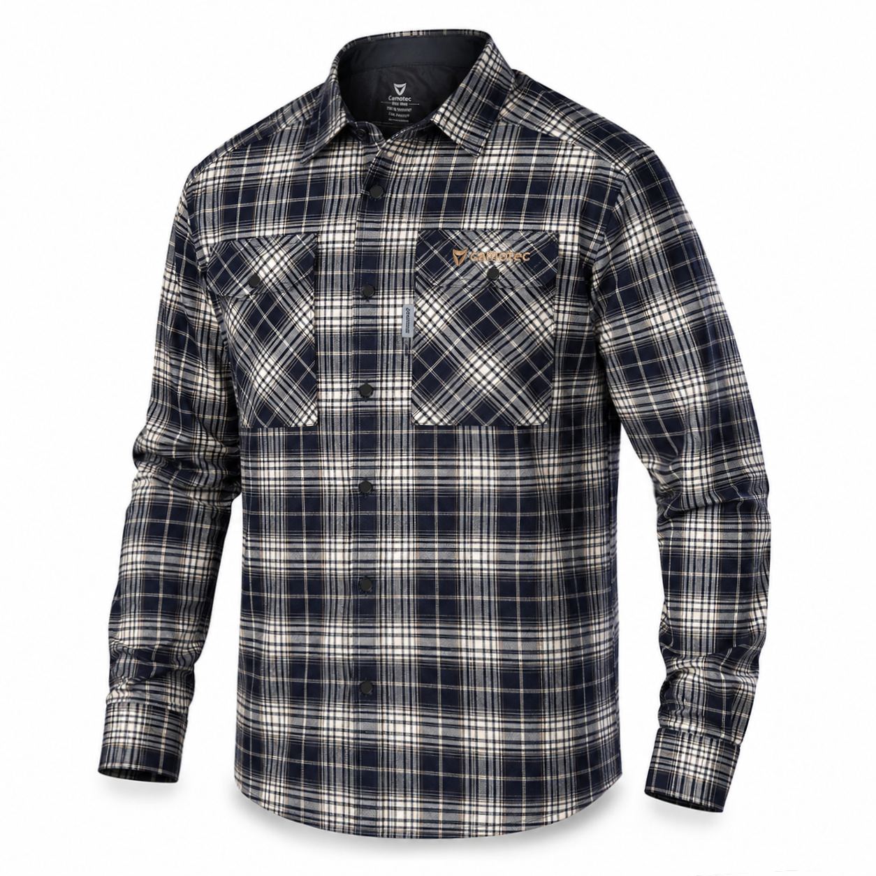 “Bureviy” Shirt Navy Blue/White