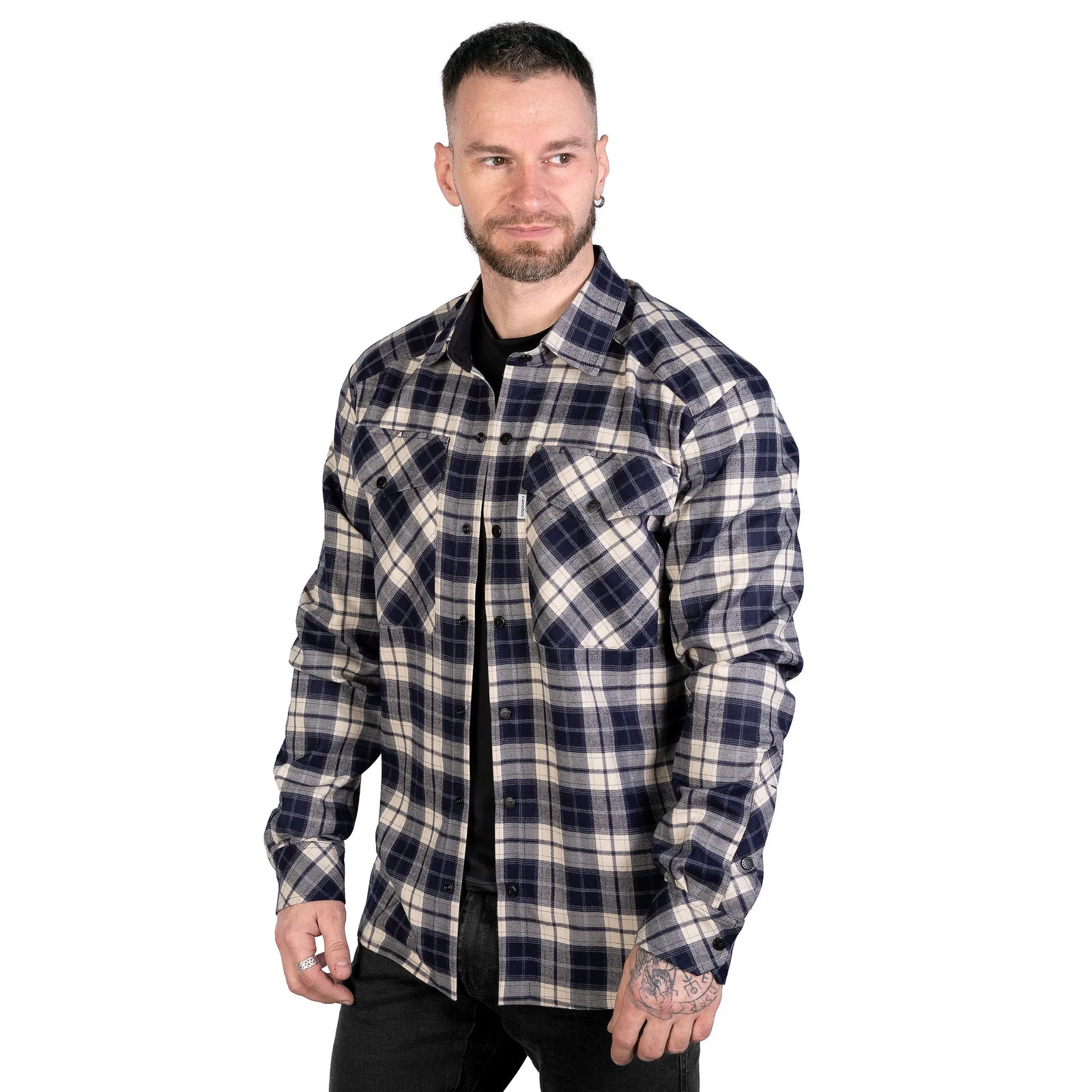 "Bureviy" Shirt Navy/White