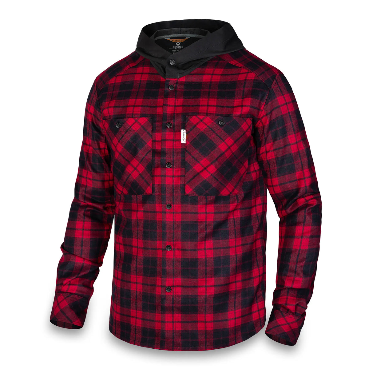 Hooded shirt "Vector" Red/Black