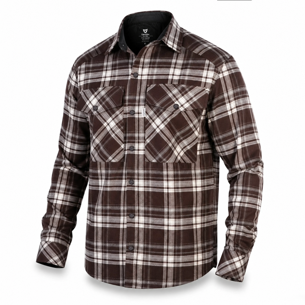 "Bureviy" Shirt Brown/White