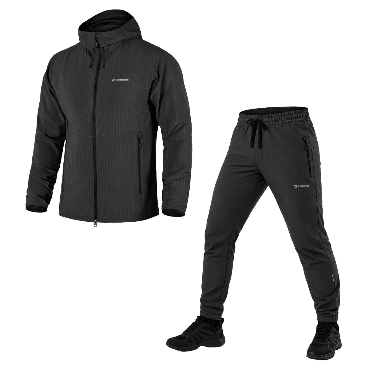 TechGrid Tracksuit Black
