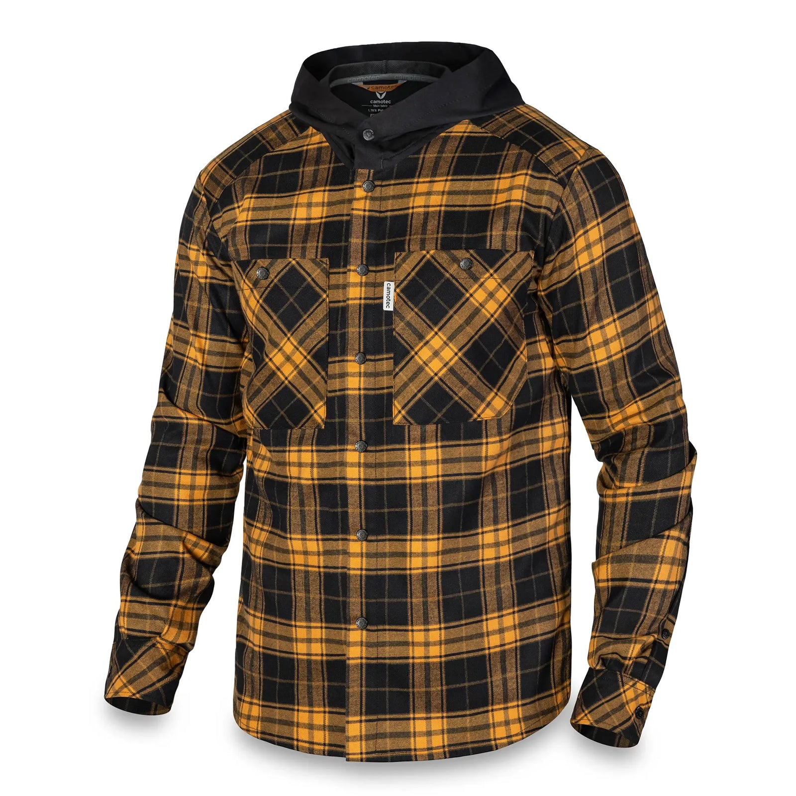 Hooded Shirt "Vector" Orange/Black