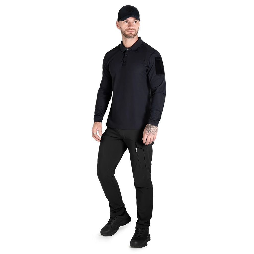 Patrol 2.0 (perf.) Long CoolPass Pique LT Polo Dark Blue