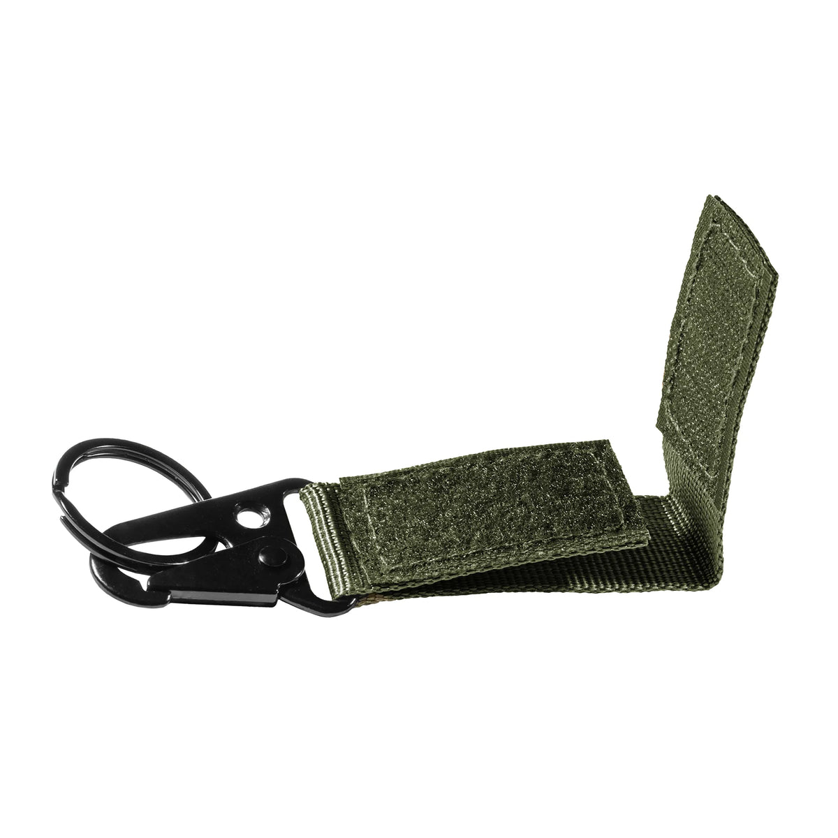 Carabiner with Loop and Ring Olive