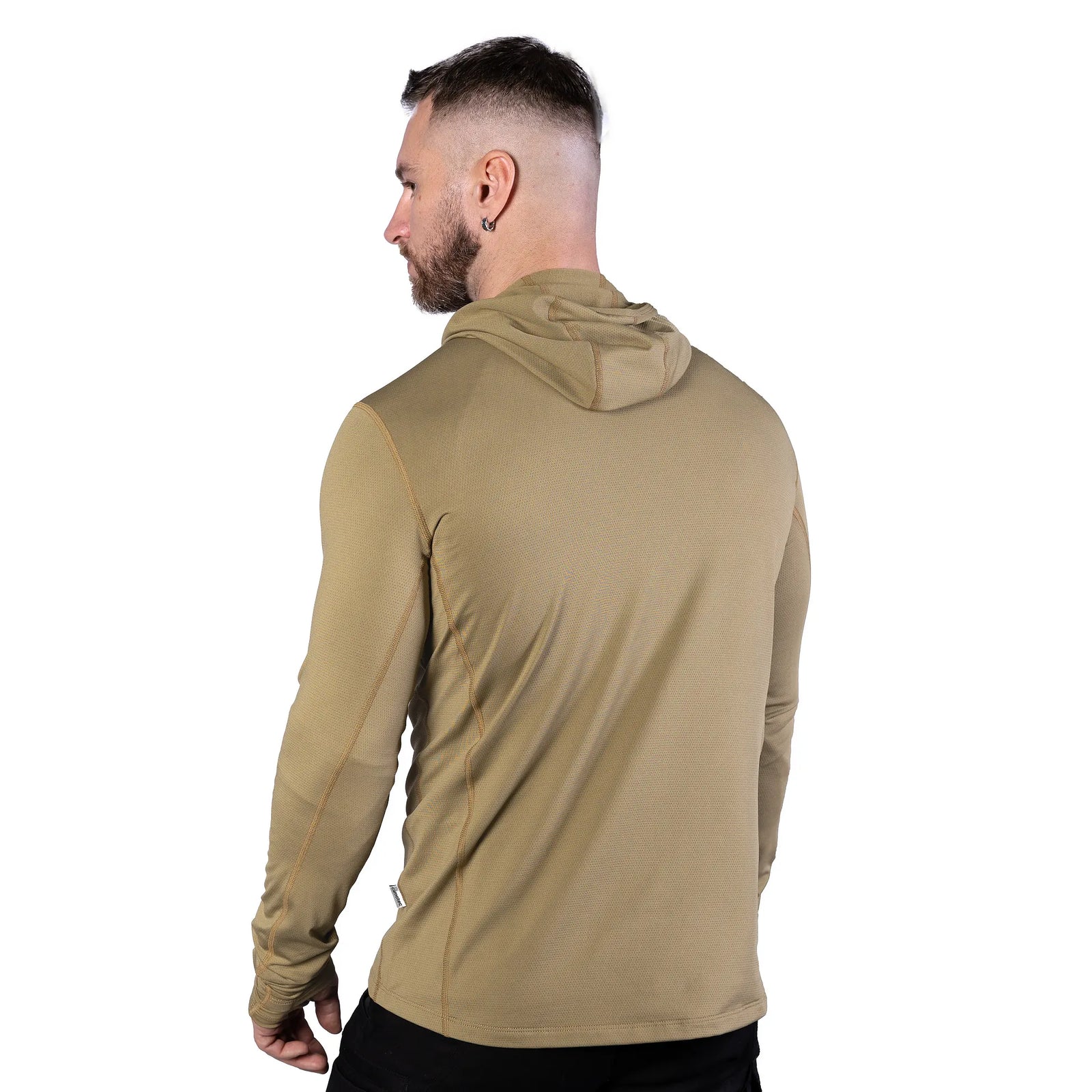 Longsleeve Chiton Hood 2.0 CoolPass ThermoGrid Tan