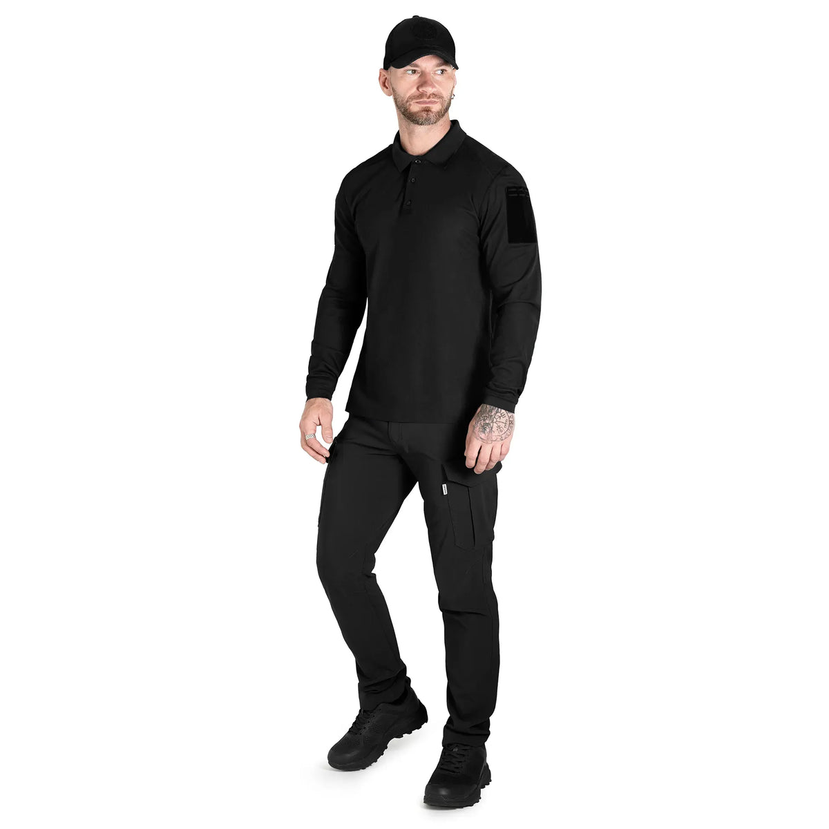 Patrol 2.0 (perf.) Long CoolPass Pique LT Polo Black