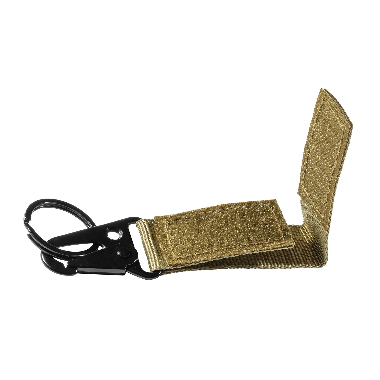 Carabiner with Retainer and Ring Coyote