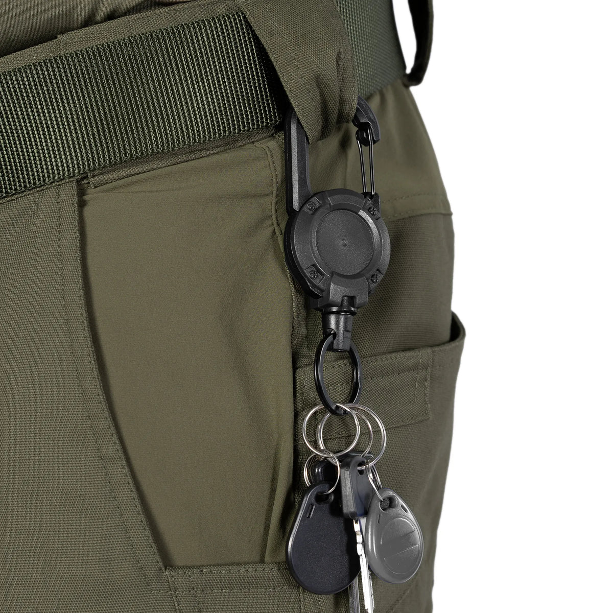 Retractor with Carabiner Cable Black