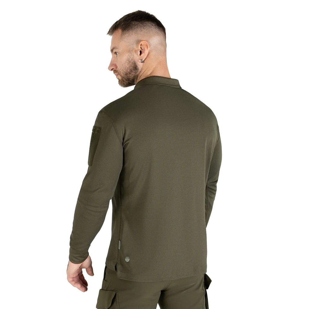 Army ID Long CoolPass Pique LT Polo Olive