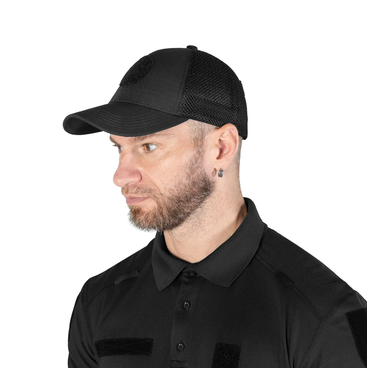 NPU Mesh Rip-Stop Stretch Cap Black