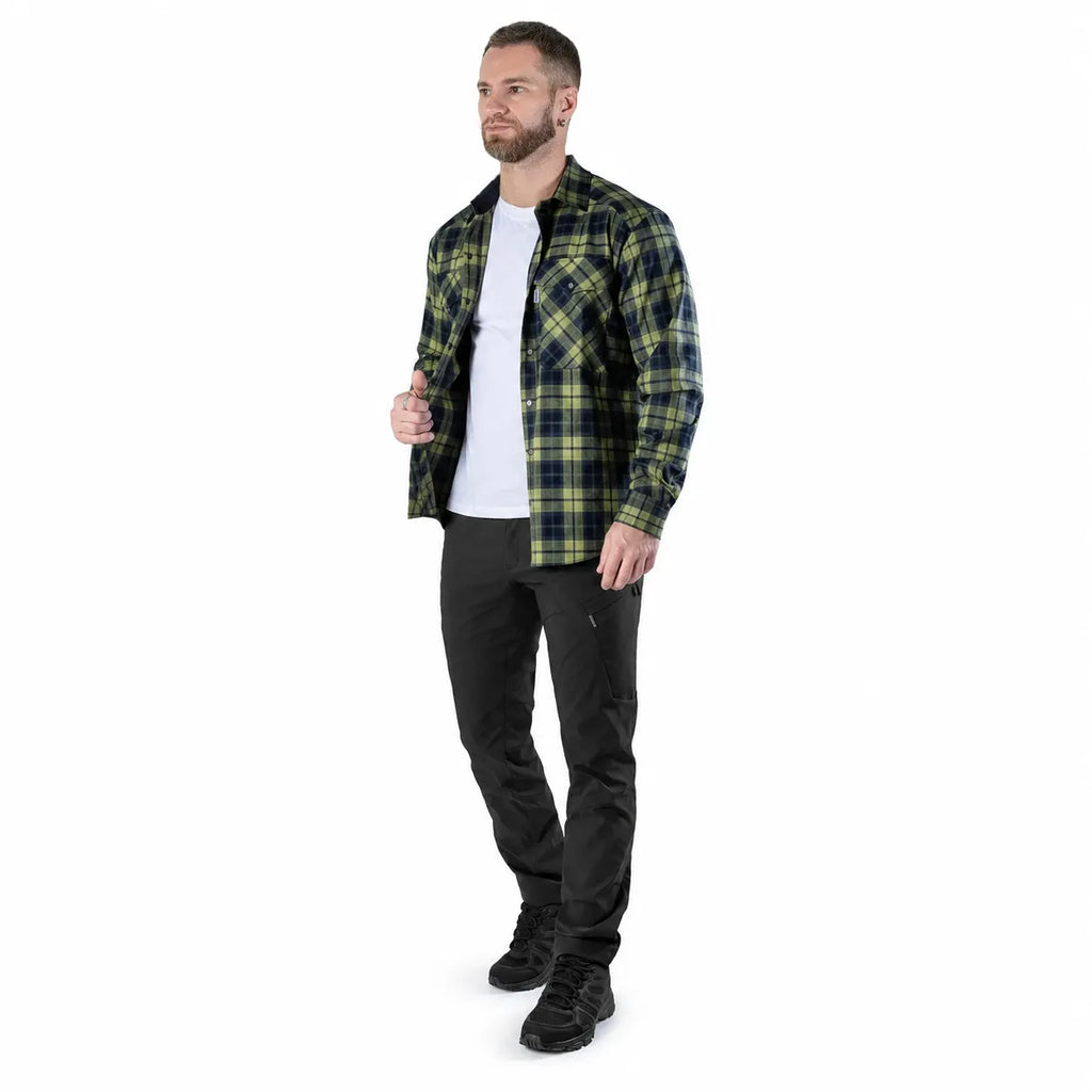 "Bureviy" Shirt Lime Green/Navy
