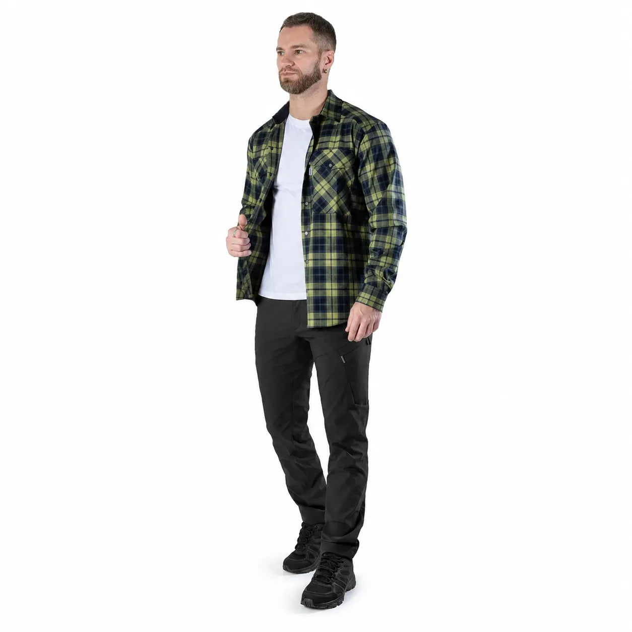 "Bureviy" Shirt Lime Green/Navy
