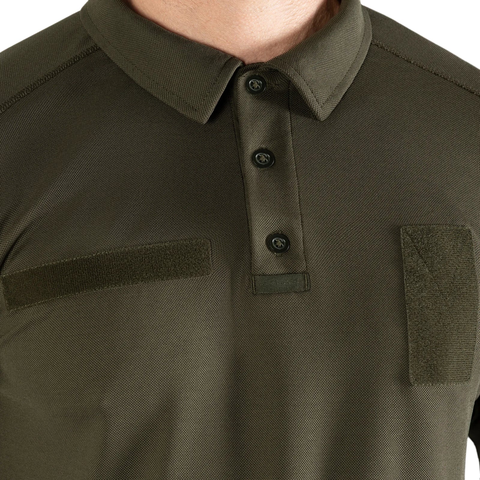 Army ID Long CoolPass Pique LT Polo Olive