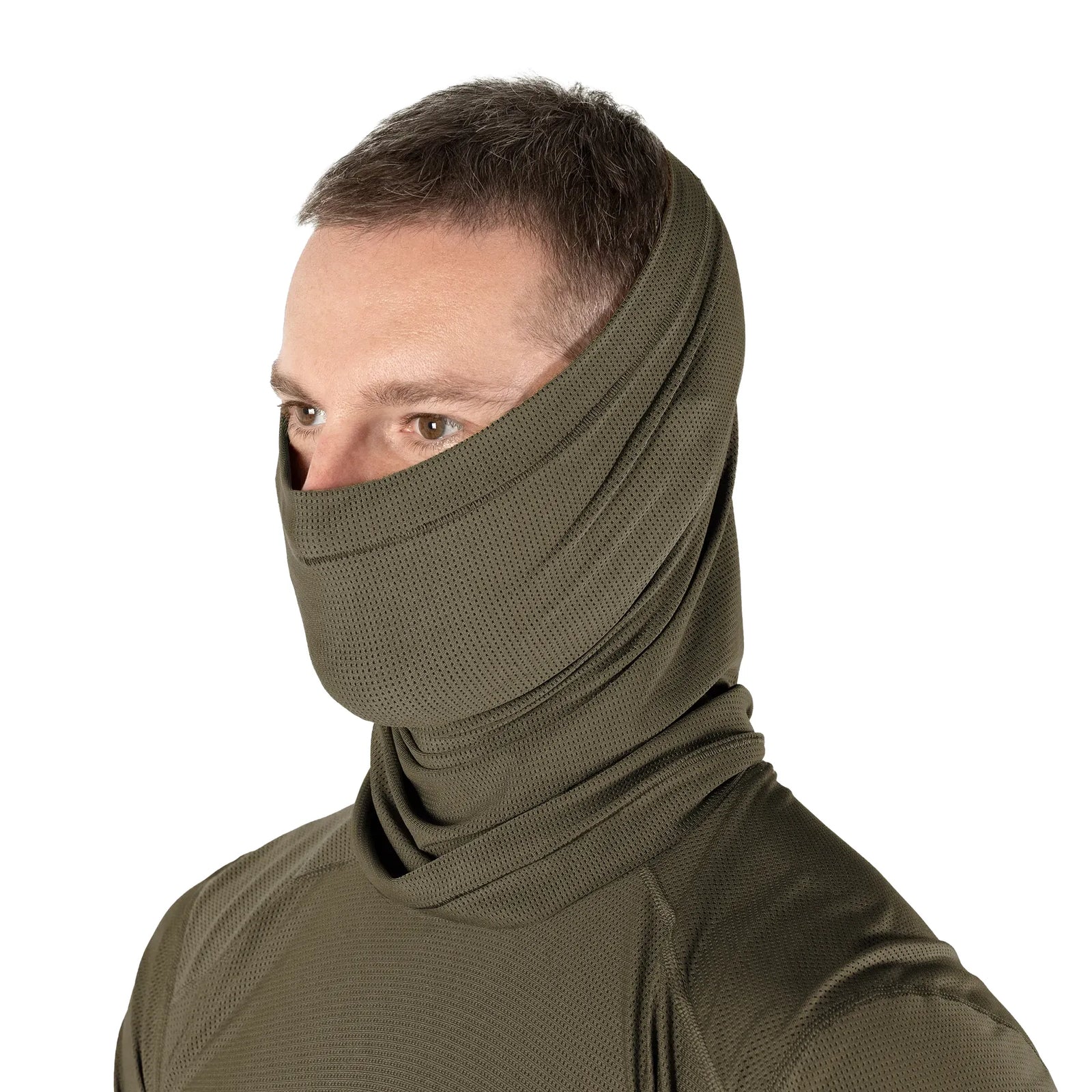 Neck gaiter Basic CoolPass Grid 2.0 Olive