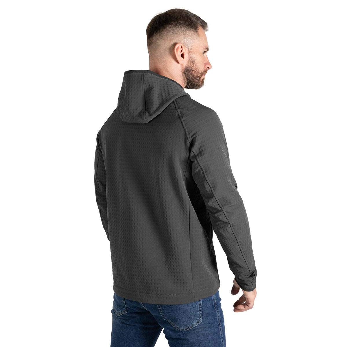 Jacket Plast Hood Gridshell Graphite