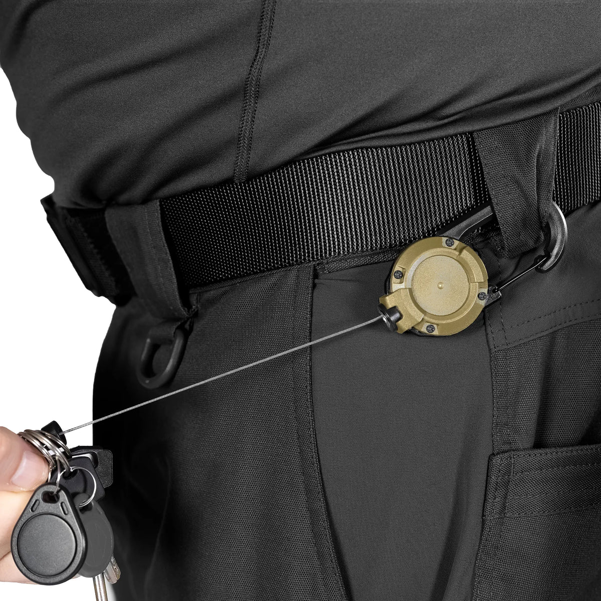 Retractor with Carabiner Cable Coyote