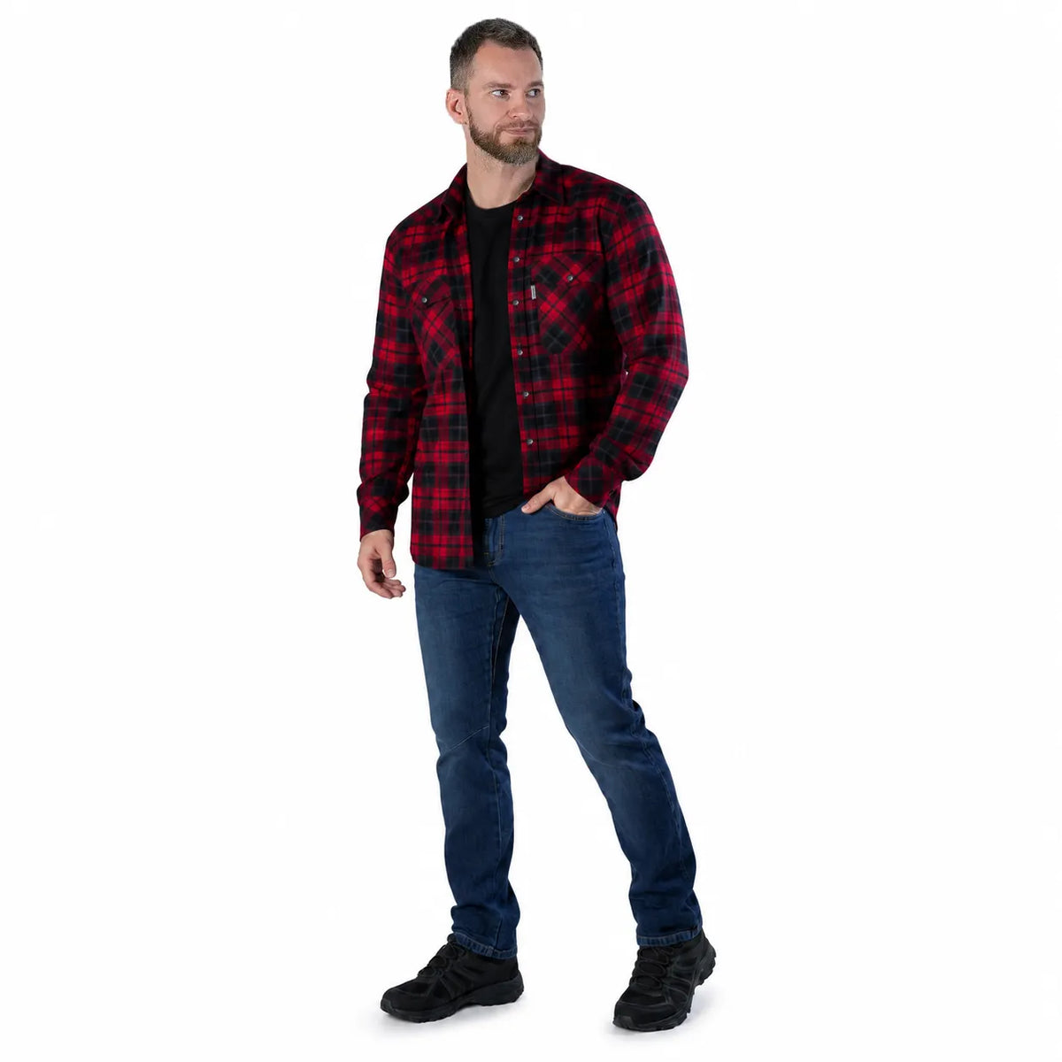 "Bureviy" Shirt Red/Black