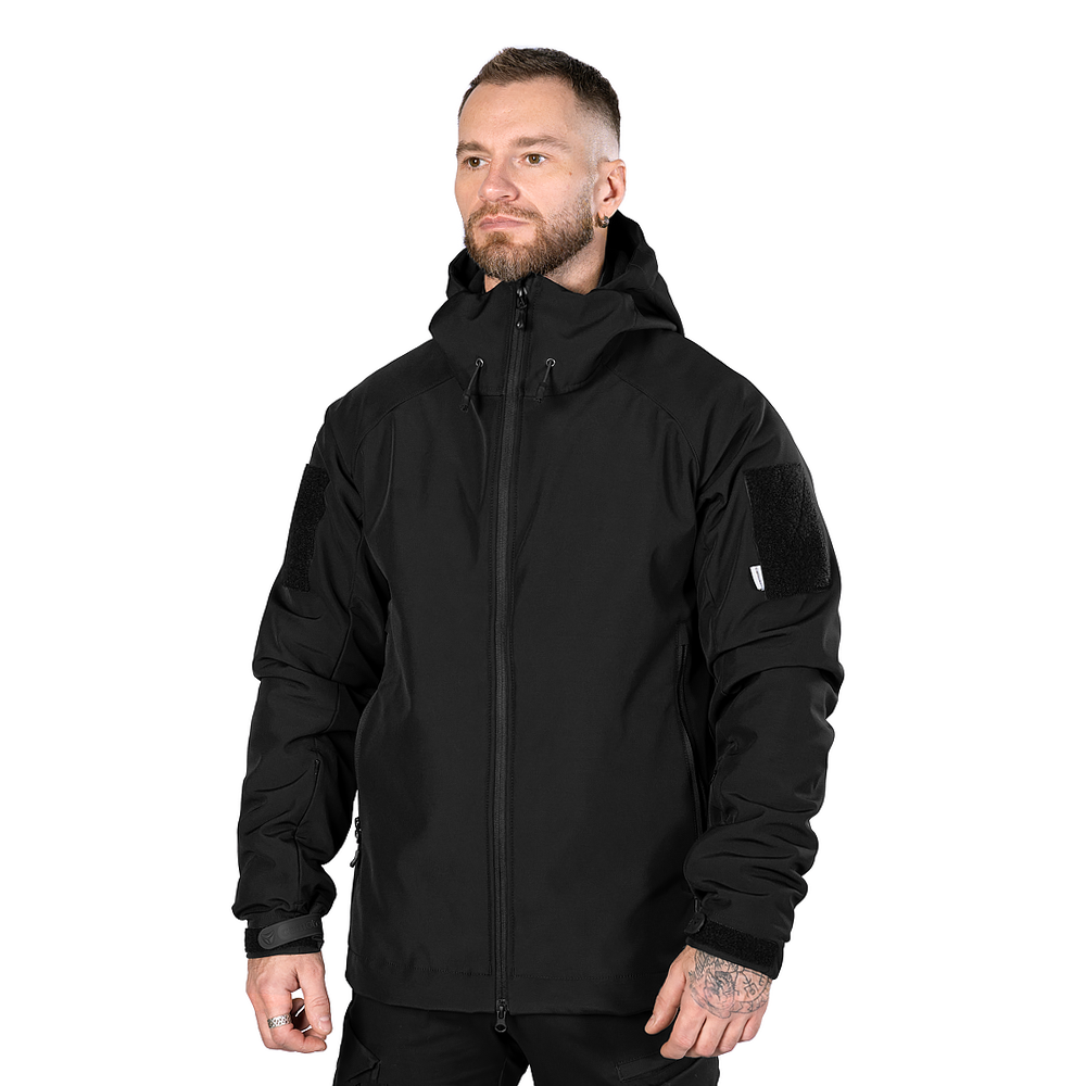 2-in-1 Set SoftShell Jacket with Liner Black