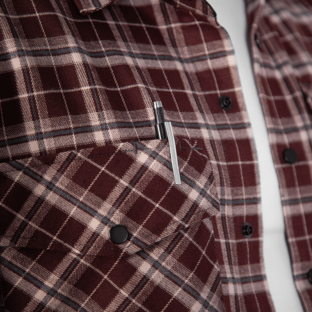 “Bureviy” Shirt Burgundy Check