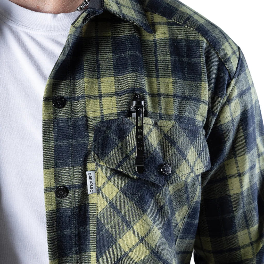 "Bureviy" Shirt Lime Green/Navy
