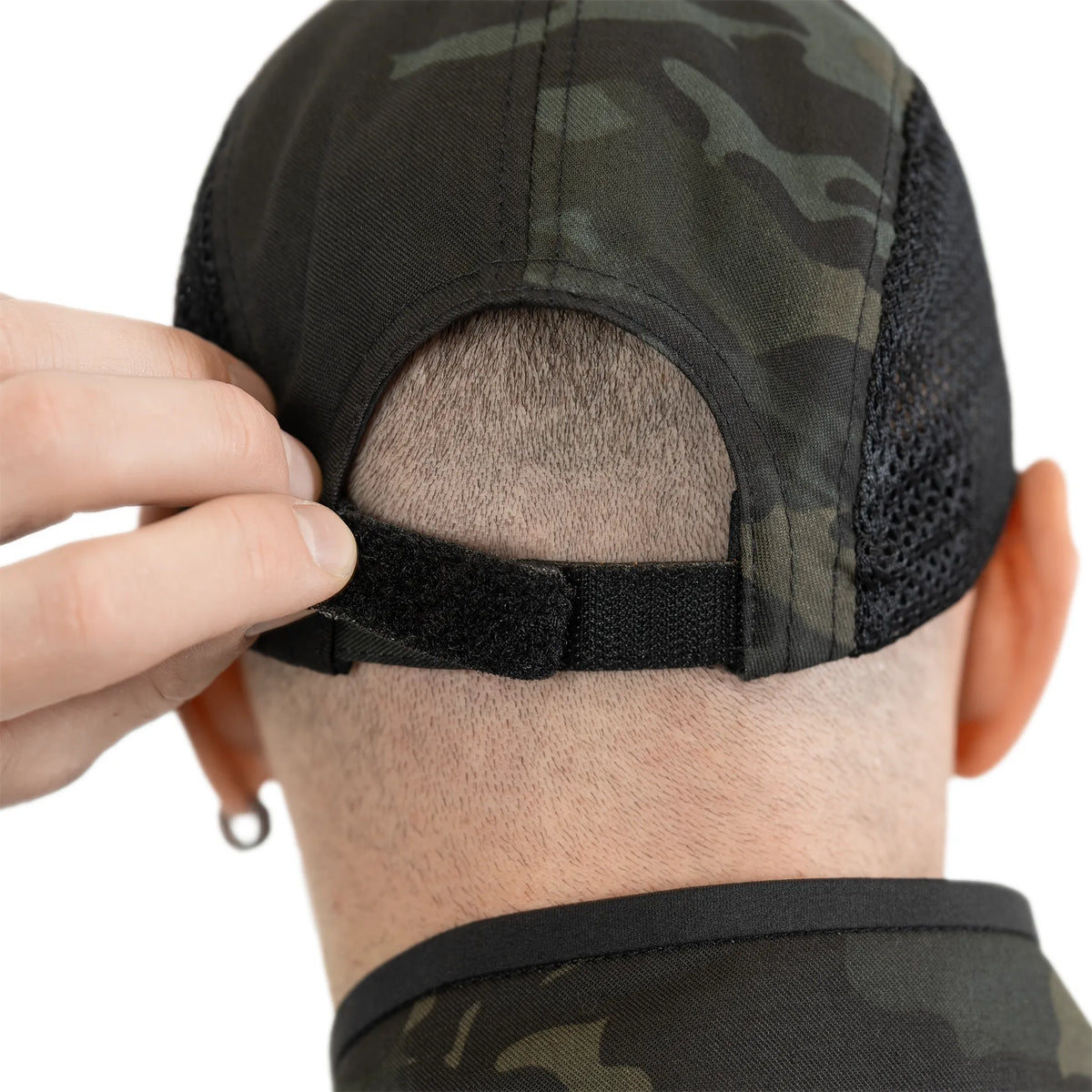 5-Panel Mesh Twill Black Multicam Baseball Cap