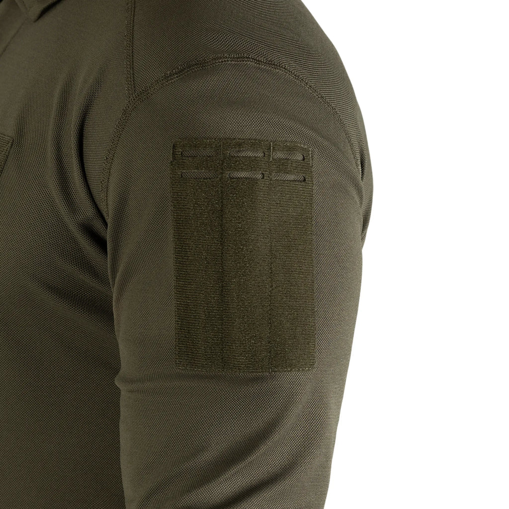 Army ID Long CoolPass Pique LT Polo Olive