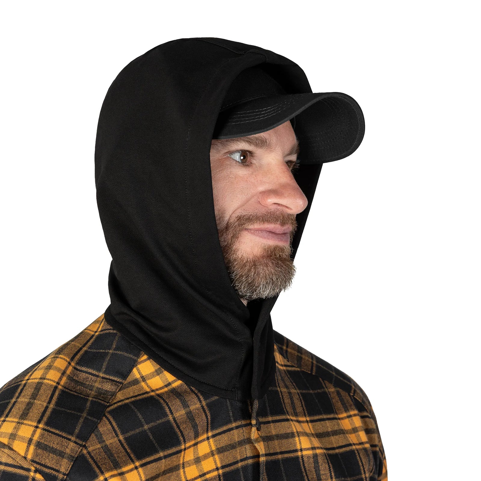 Hooded Shirt "Vector" Orange/Black