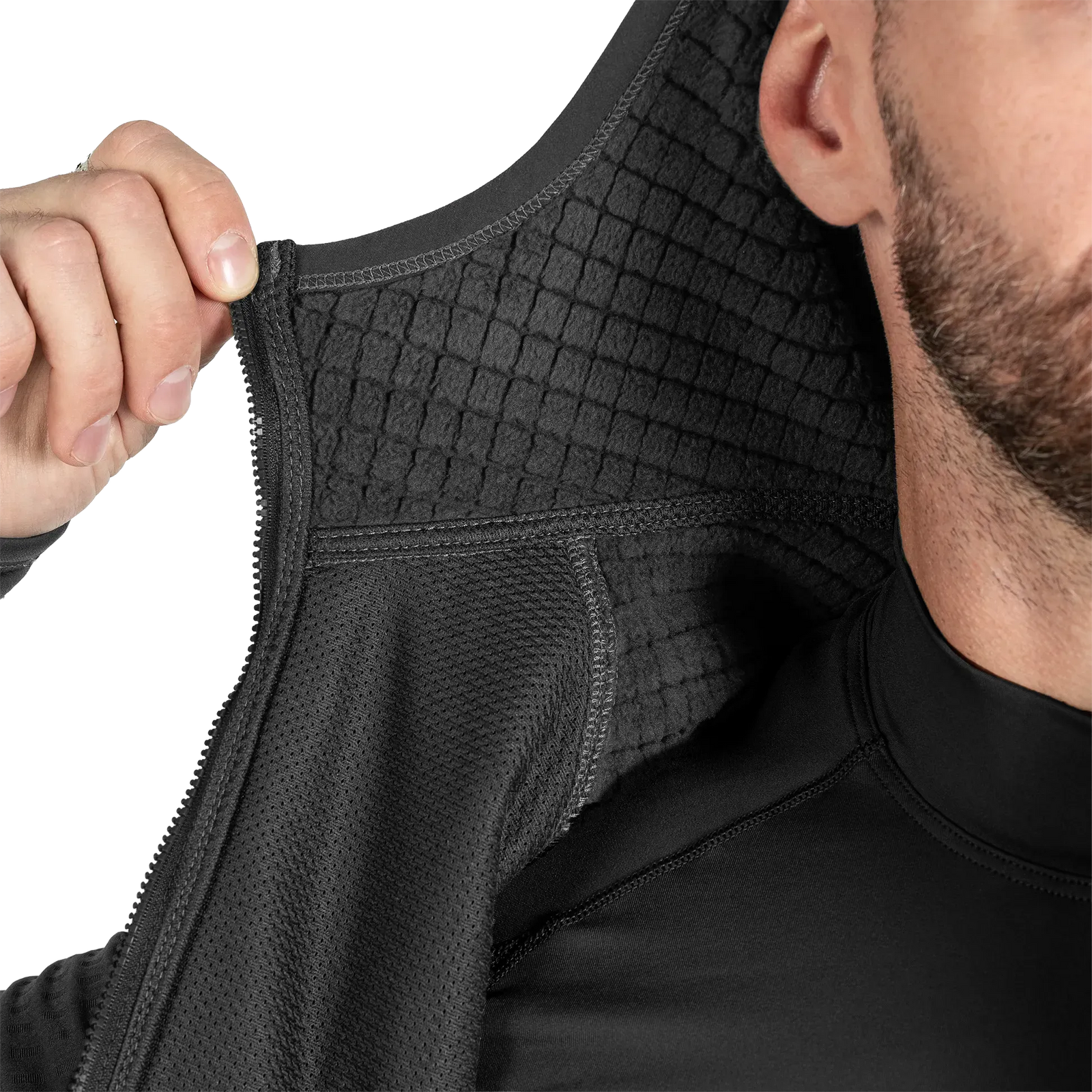 Jacket Plast Hood Gridshell Graphite