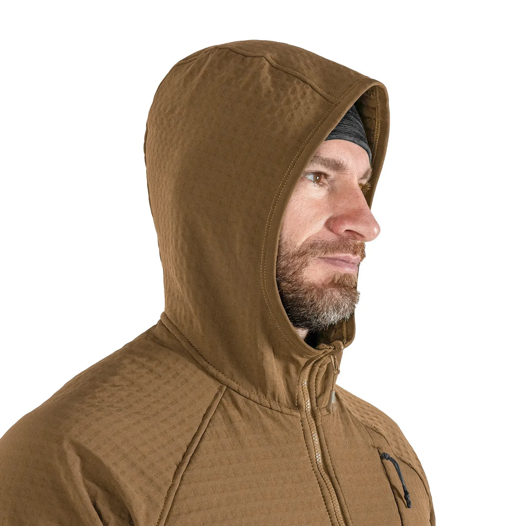Jacket Plast Hood Gridshell Coyote (New)