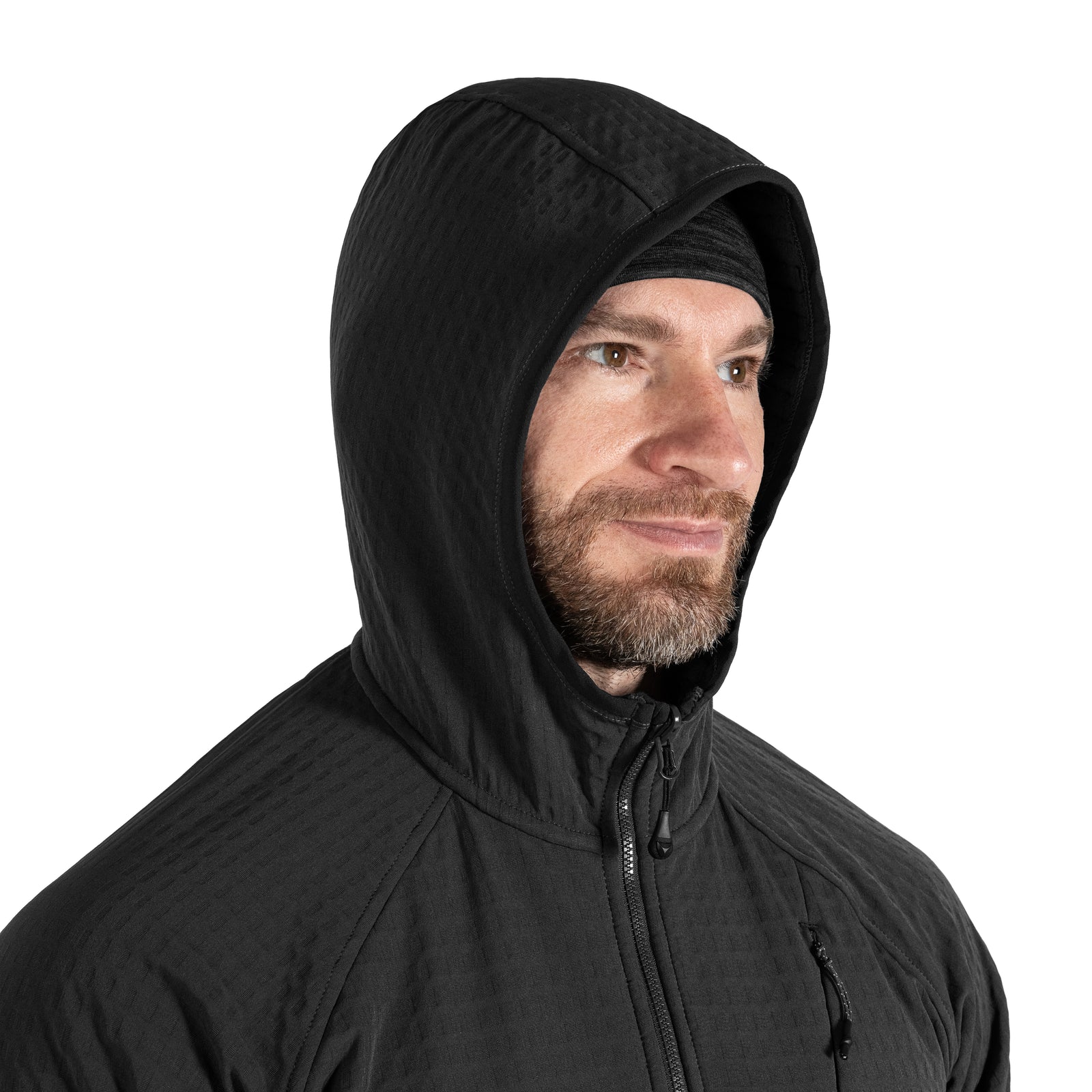 Jacket Plast Hood Gridshell Black (New)