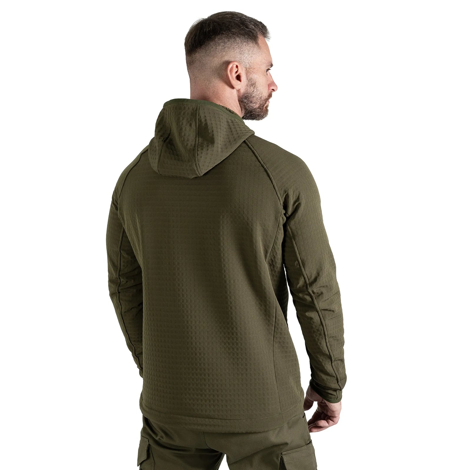 Jacket Plast Hood Gridshell Olive
