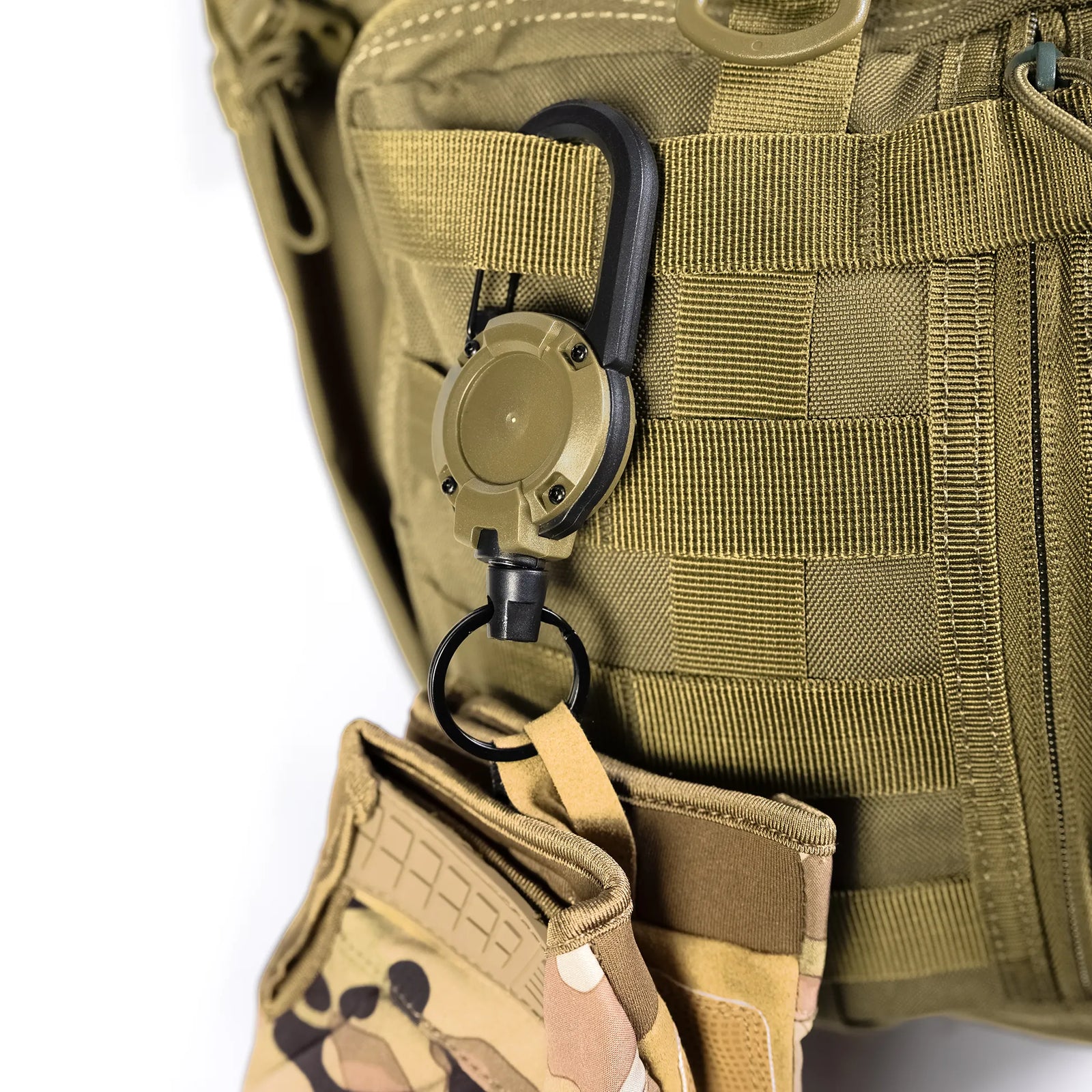 Retractor with Carabiner Cable Coyote