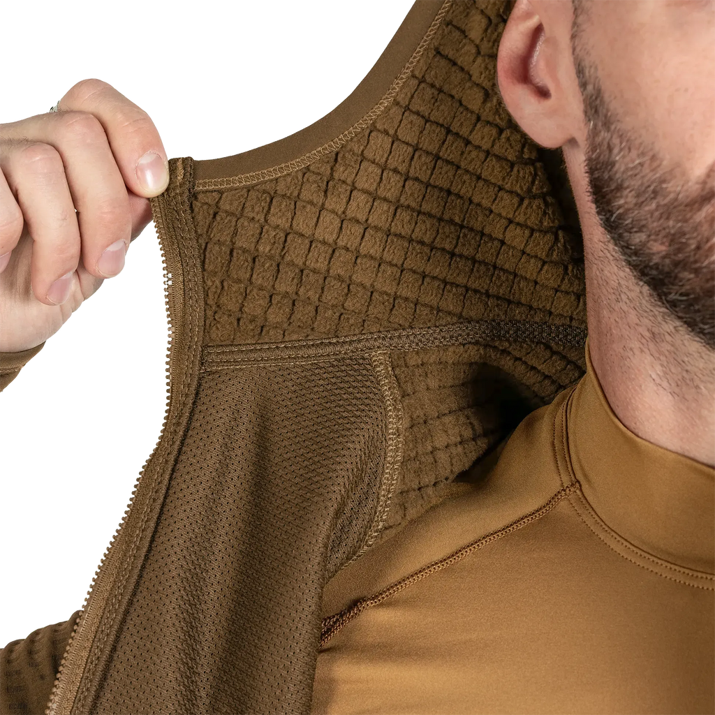 Jacket Plast Hood Gridshell Coyote (New)