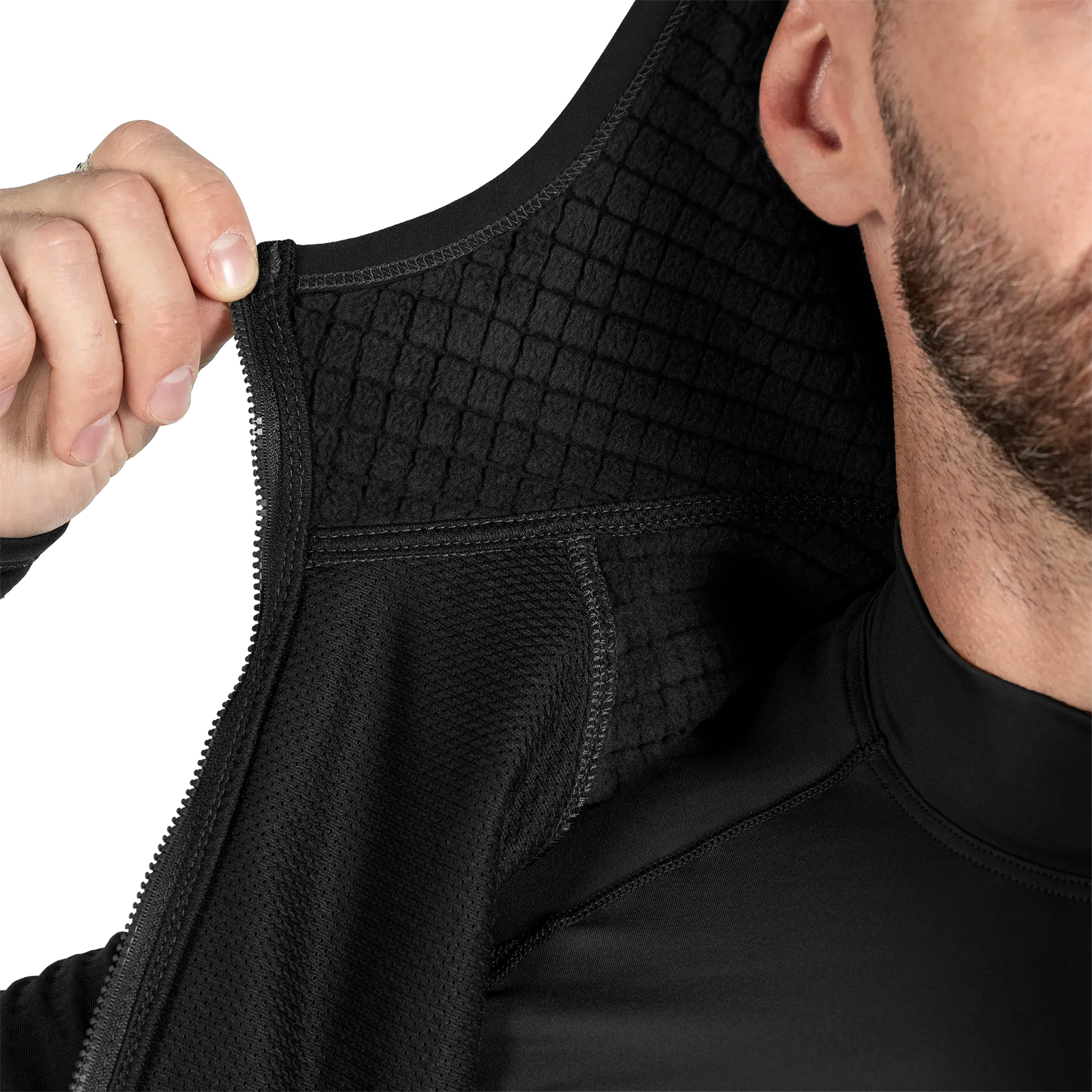 Jacket Plast Hood Gridshell Black (New)