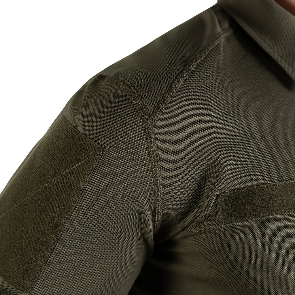 Army ID Long CoolPass Pique LT Polo Olive