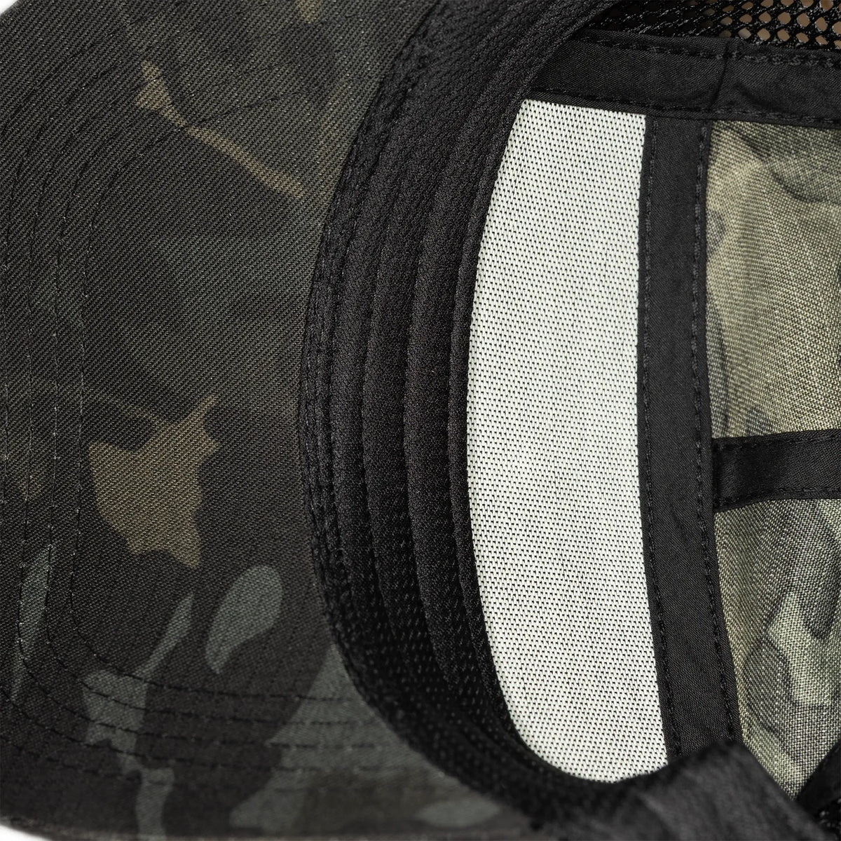 5-Panel Mesh Twill Black Multicam Baseball Cap