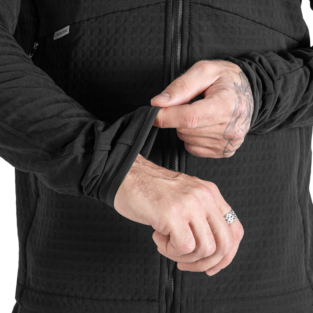 Jacket Plast Hood Gridshell Black (New)